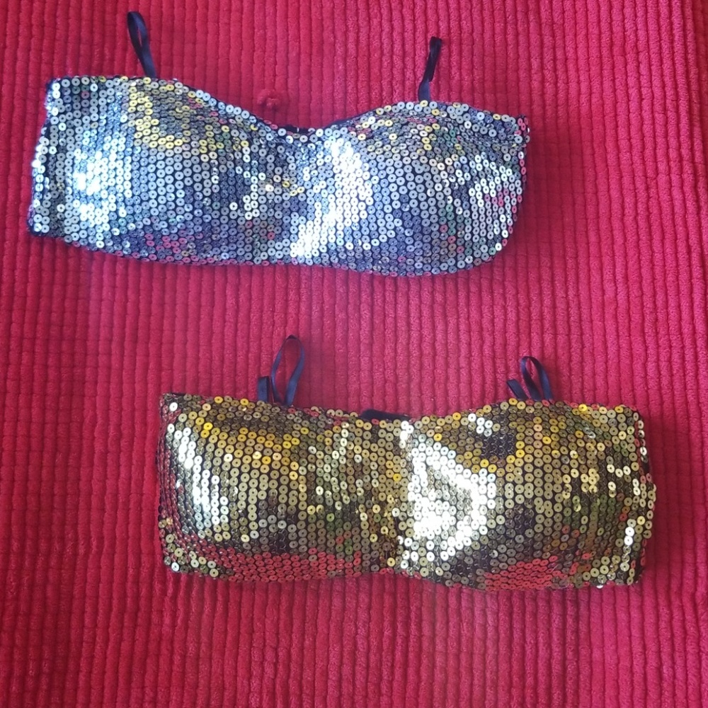 Urban Outfitters Glitter Bra Bandeau